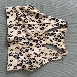 Fabletics Beige Leopard Print Sports Bra